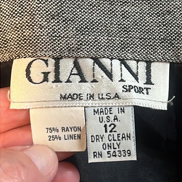 Vintage Gianni Sport Linen Blend Great Skirt Made in USA Women's Size Medium SEE - Picture 5 of 8